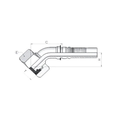 Фитинг Dу -25мм (М42х2) 45 DKO-S OS-30 Interlock 