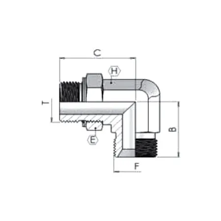 Адаптер (90) BSP 3/8" ш-ш.г 