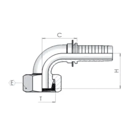 Фитинг Dу -16мм (М27х1,5) 90 DKL 