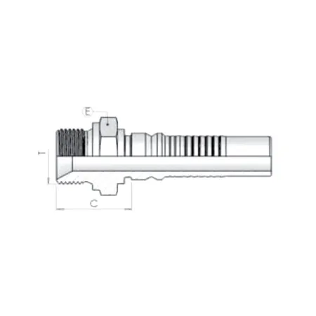 Фитинг BSP Dу -25мм (1") пр.штуцер lnterlock 