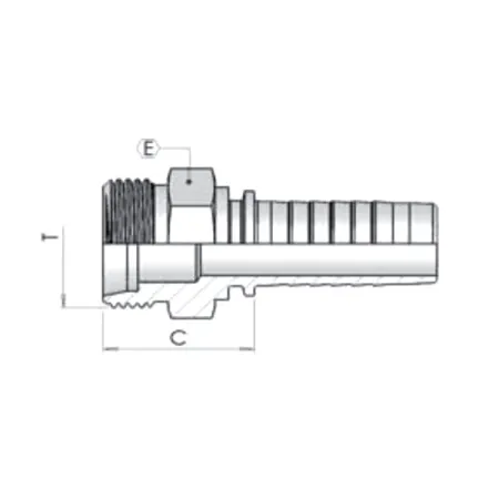 Фитинг Dу -06мм (М16х1,5) штуцер DKO-S E=8 