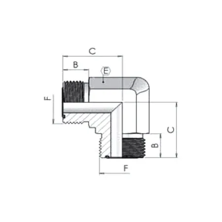 Адаптер (90) ORFS 13/16"- ORFS 13/16" ш-ш 