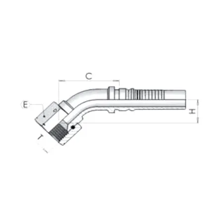 Фитинг JIC Dу -25мм (1 5/16") 45 Interlock