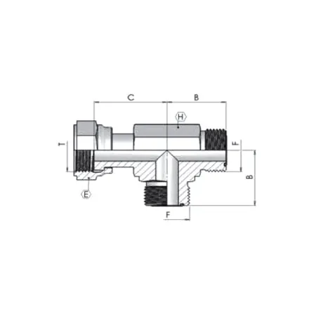 Адаптер (тр) ORFS 11/16" ш-ш-г