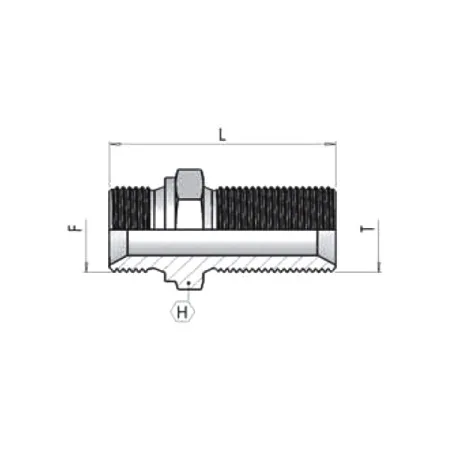 Переходник через переборку без гайки BSP 1/4" (A108-04Z)