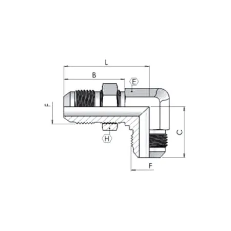 Адаптер (90) JIC 1 1/16" ш-ш соед. через переборку 