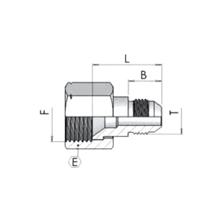 Адаптер (пр) JIC 1.7/8" - 1.1/16" г-ш 