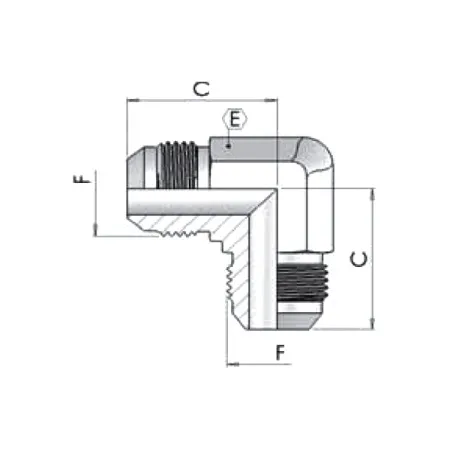 Адаптер (90) JIC 9/16" 