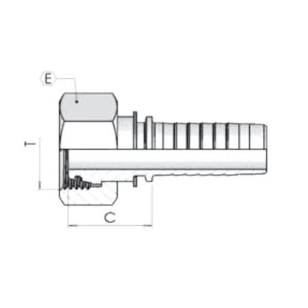 Фитинг DKO-L Dу -12мм (М22х1,5) пр