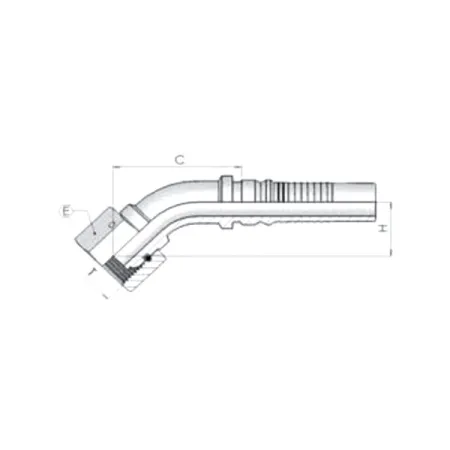 Фитинг BSP Dу -20мм (3/4") 45 Interlock