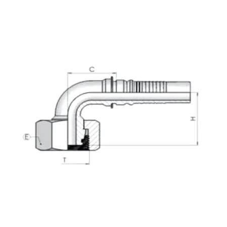Фитинг Dу -20мм (М36х2) 90 DKO-S Interlock 