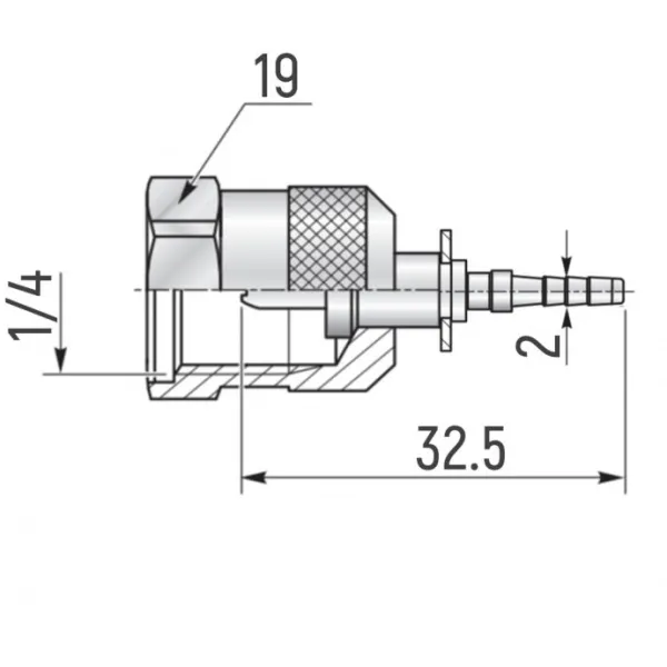 Фитинг Dy-2mm М16x2 пр. 31TTN600