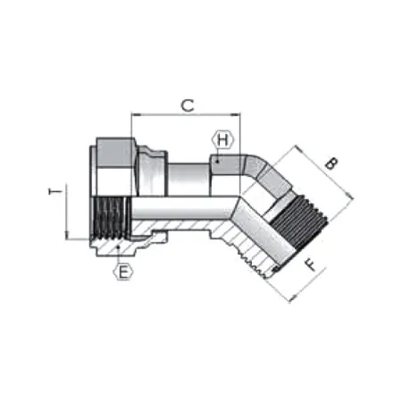 Адаптер (45) ORFS 11/16" ш-г 