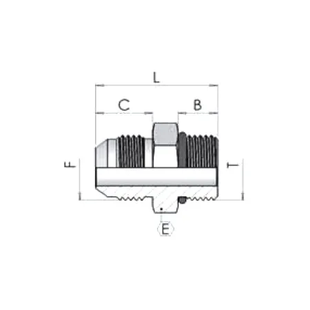 Адаптер (пр) JIC1/2"-UNF3/4" ш-ш.к 