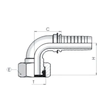 Фитинг Dу -10мм (М22х1,5) 90 DKO-L 