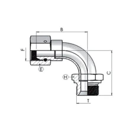 Адаптер (90) BSP 1/4" г-ш.к