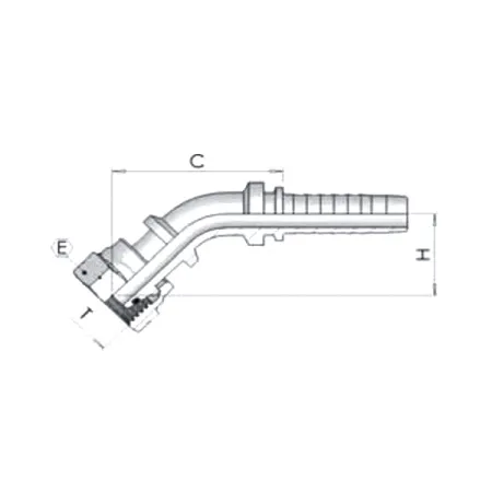 Фитинг Dу -10мм (М16х1,5) 45 DKO-L 