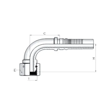 Фитинг BSP Dу -38мм (1 1/2") 90 Interlock 