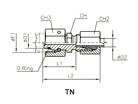 Переходник конца трубы RED-L 18L (26x1,5)/12L(18x1,5) г-ш корпус 