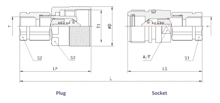 БРС шток 3/8"  резьбовой 300bar