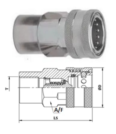 БРС муфта 1/2" (ISO-A) 250bar