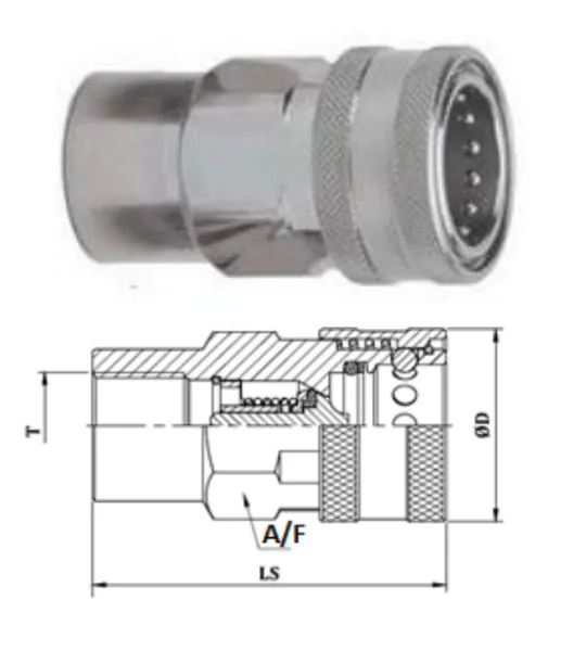 БРС муфта 1/2" (ISO-A) 250bar