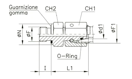 Соединение EGE-R/ED 16S (24x1,5) - G1/2" гайка-штуцер 