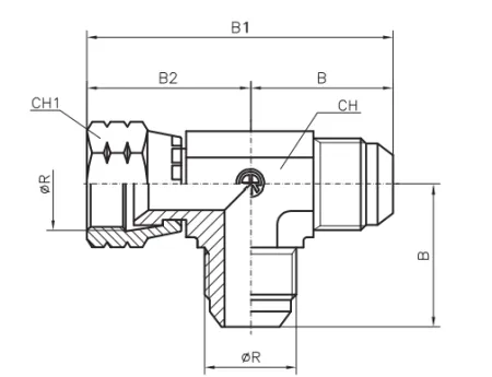 Адаптер (тр) JIC 1 1/16" ш-ш-г 