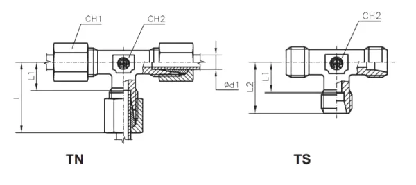 Тройник для труб одного сечения T 25S (36x2)