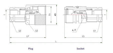БРС муфта 1/2" резьбовой 300bar
