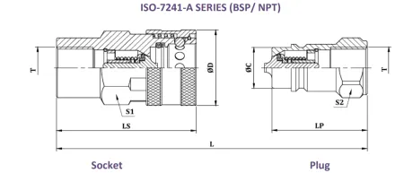 БРС муфта 1" (ISO-A) 200bar