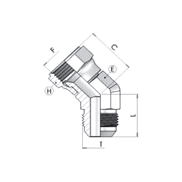 Адаптер (45) JIC 9/16" ш-г 