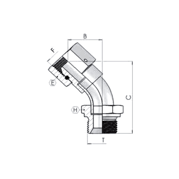 Адаптер (45) BSP 3/8" г-ш.к. 