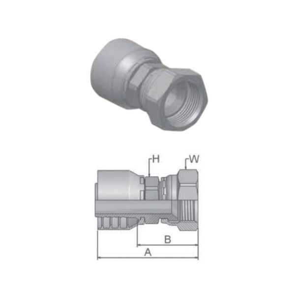 Фитинг JIC Dy -06мм (7/16")  пр Parker
