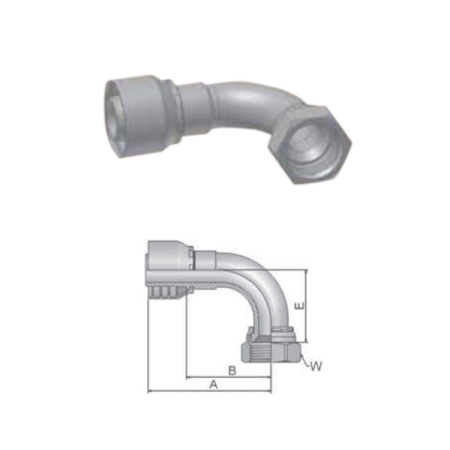 Фитинг JIC Dy -06мм (7/16") 90 Parker