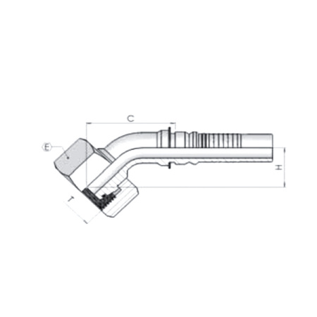 Фитинг Dу -20мм (М36х2) 45 DKO-S OS-25 Interlock 