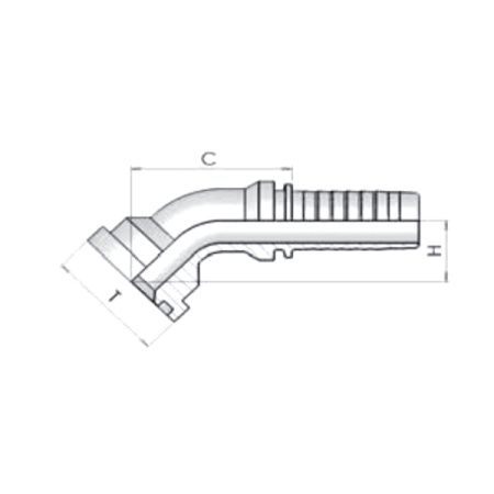 Фитинг SF Dу -38мм (63,7) 45