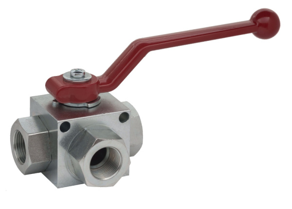 Кран D-25мм R1" (трехпутевой шаровой) 