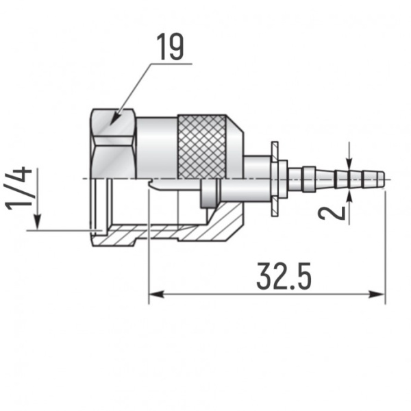 Фитинг Dy-2mm М16x2 пр. 31TTN600